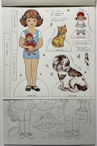 Kims Paper Doll Coloring Book ©️1978 Never Used 4686346058