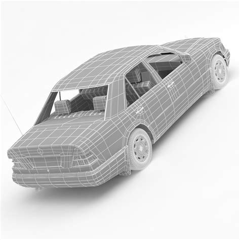 Mercedes Benz W124 E Class 1993 95 3D Model 79 Fbx Obj 3ds Max