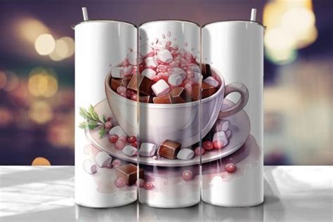 Instant Cocoa Marsh Tumbler Wrap Graphic By R Ray Design Creative Fabrica