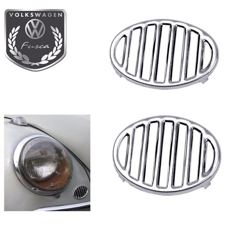 Gradinha Oval Inox Cromada Da Buzina Do Fusca Vw Shopee Brasil