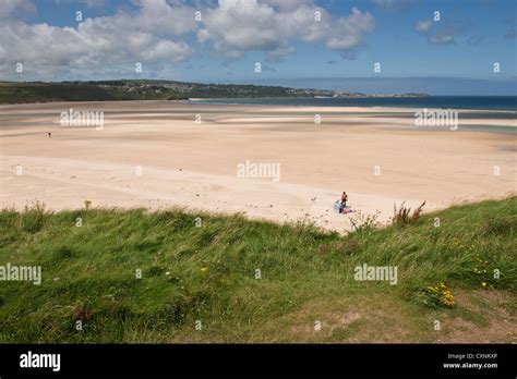 Hayle Beach St Ives Bay Cornwall England Stock Photo Alamy