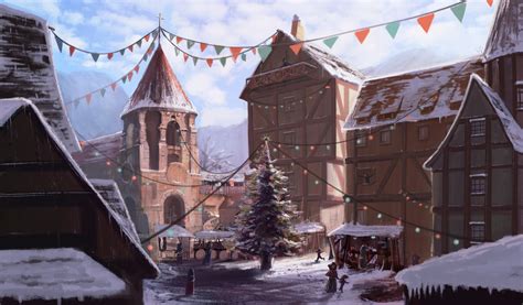 Artstation Christmas Town