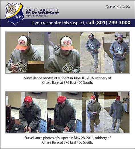 Police Seek To Locate And Identify Bank Robber Slcpd