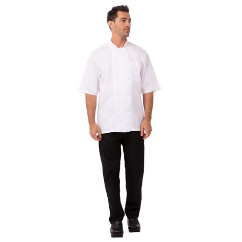 Chefs Works Montreal Cool Vent Unisex Short Sleeve Chefs Jacket White S