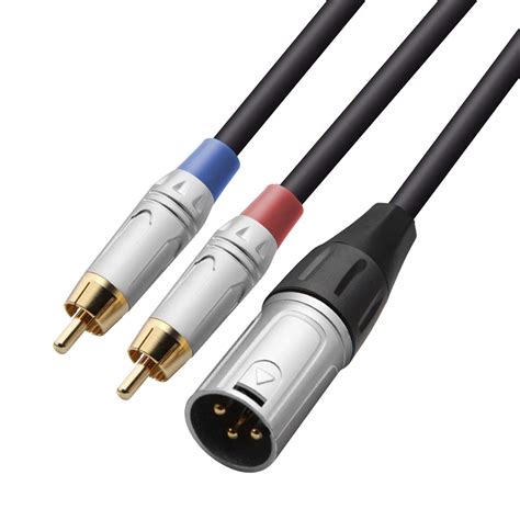 Buy Tisino 2 RCA To XLR Male Y Splitter Cable Unbalanced Dual RCA Male