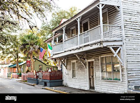 Casas viejas en el distrito histórico de San Agustín Florida San