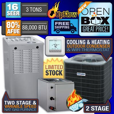 Ton Seer K Btu Airquest Stage Heat Pump Gas Furnace Ac