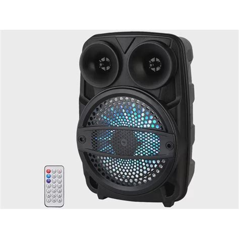 Caixa De Som Amplificada Trc Bluetooth Led W Preto Trc