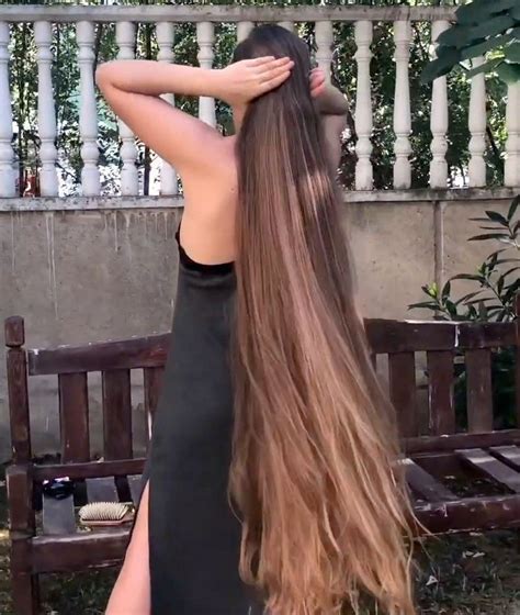 Video Begums Bench Realrapunzels Long Dark Hair Beautiful Long