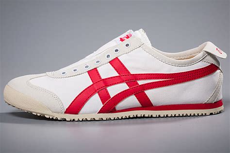 White Red Mexico 66 Slip On Shoes D3K0Q 0023 Onitsuka Tiger