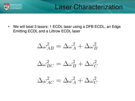 Ppt Towards A Laser System For Atom Interferometry Powerpoint