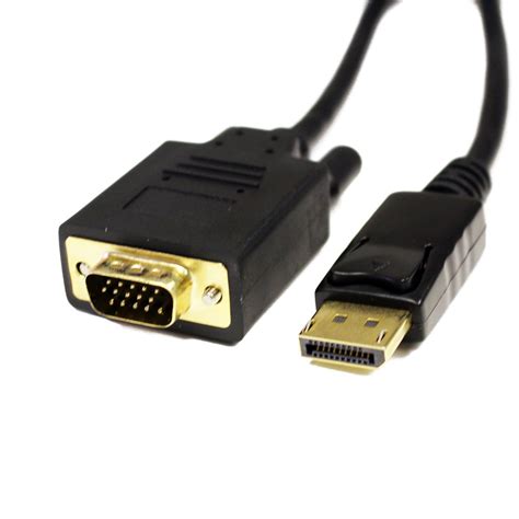 Tera Grand DisplayPort to VGA Cable (3', Black) DP-VGA-03 B&H