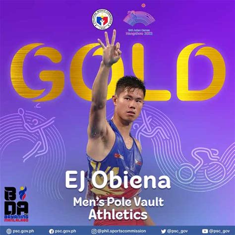 EJ Obiena Unang Gold Medal Ng Pilipinas Sa 2023 Asian Games PEP Ph