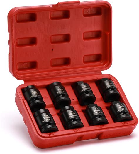 Airtoon 12 Drive Pipe Plug Socket Set 8 Piece Sae Cr Mo 716 5