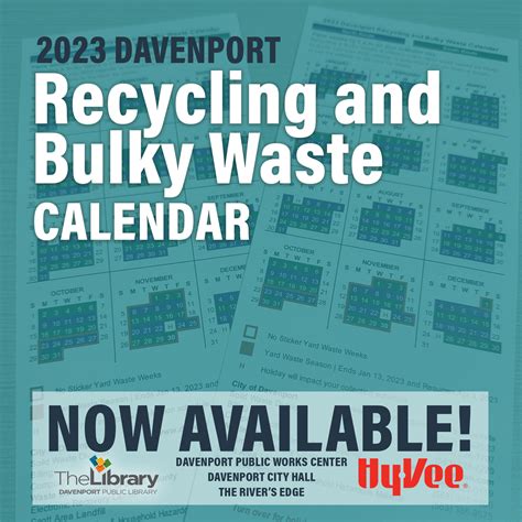 Davenport Recycling And Bulky Waste Calendar Lynea Sharon