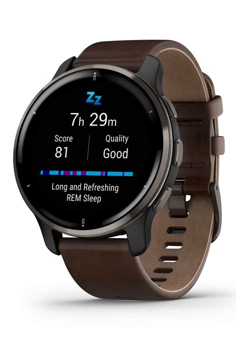 Garmin Venu 2 Plus Black/Schiefergrau Leather 010-02496-15 nur 499.00