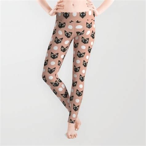 Cat Leggings Siamese Cats Cat Lady Funny Cats Print Patterns Polka