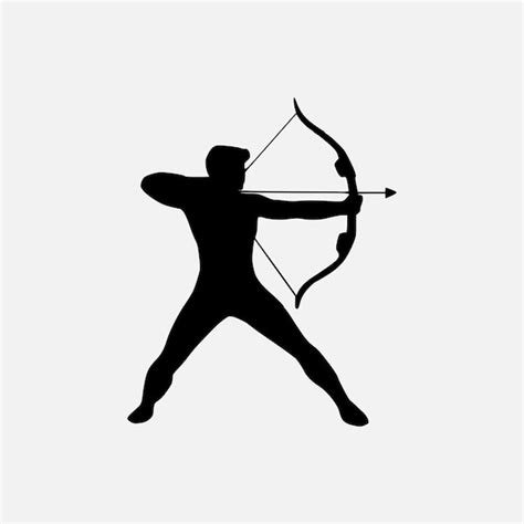 Premium Vector Illustration Of Archer Silhouette Archer Athlete