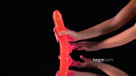 Petite Blond Vs XL Pink Dildo