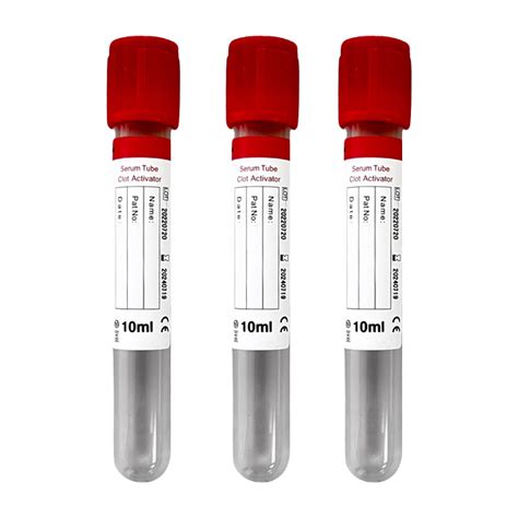 200 Tubes Glass Red Vacuum Blood Collection Serum Tube Clot Activator