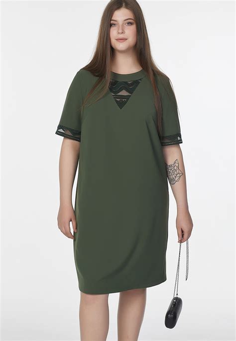 Платье Fly, цвет: хаки, MP002XW0DLEC — купить в интернет-магазине Lamoda