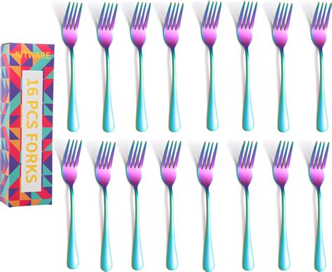 Amazon Seeshine Rainbow Dinner Fork Set 7 8 Inch Stainless Steel