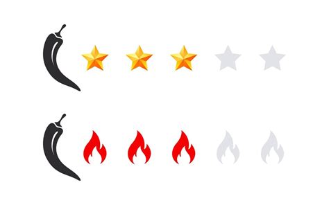 Spice Level Marks Hot Natural Chili Pepper Symbols Spicy And Hot Vector Illustration 17182735