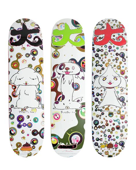 Takashi Murakami X Supreme Skate Decks 2007 Set Of 3