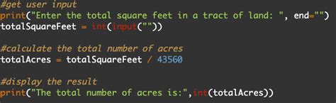 Assignment Land Calculation Docx Programming Exercises Land