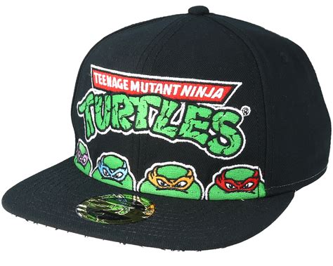 Teenage Mutant Ninja Turtles Black Snapback Bioworld Caps Hatstore