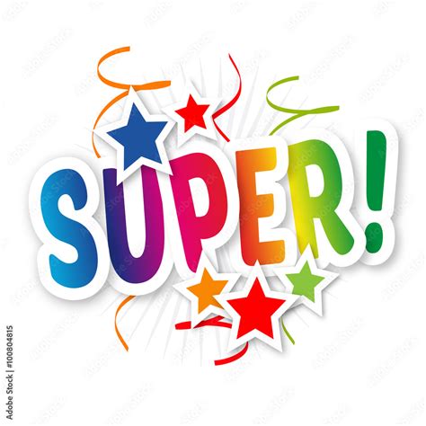Super ! vector de Stock | Adobe Stock