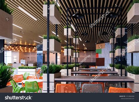 Food Court Shopping Mall Background Abstract Stock Photo 1312884068