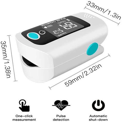 1pc Blood Oxygen Monitor OLED Display Blood Oxygen Finger Pulse Digital