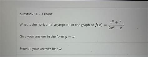 Solved Question 16 1 ﻿pointwhat Is The Horizontal