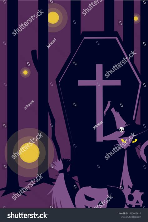 Wood Coffin Christian Cross Vector Illustration Stock Vector Royalty