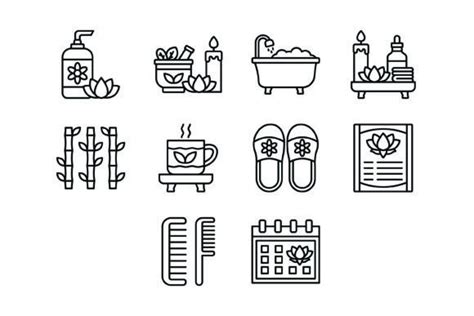 10 Spa Outline Icons Bundle Graphic By Maan Icons · Creative Fabrica