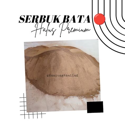 Jual Bubuk Serbuk Pasir Batu Bata Merah Halus Bahan Telur Asin Shopee