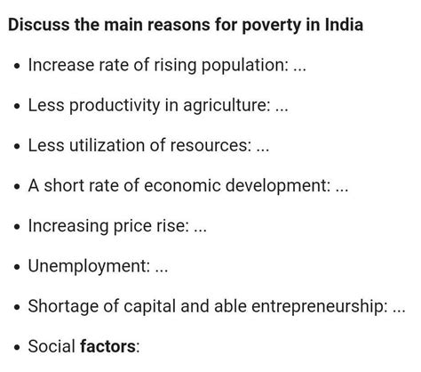 Discuss The Major Reasons For Poverty In India Brainly In