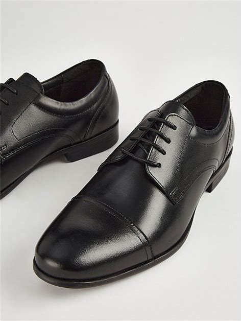 Black Lace Up Smart Polished Shoes | Men | George at ASDA