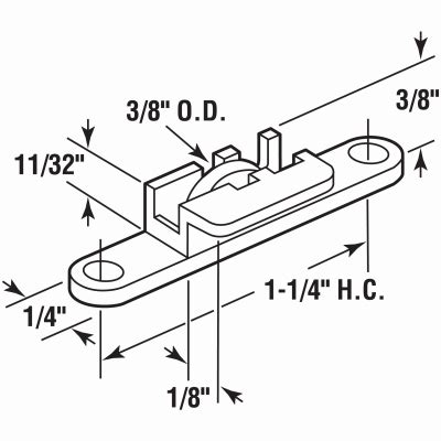 Steel Flat Edge Sliding Window Roller Assembly Tom Rays In Pk