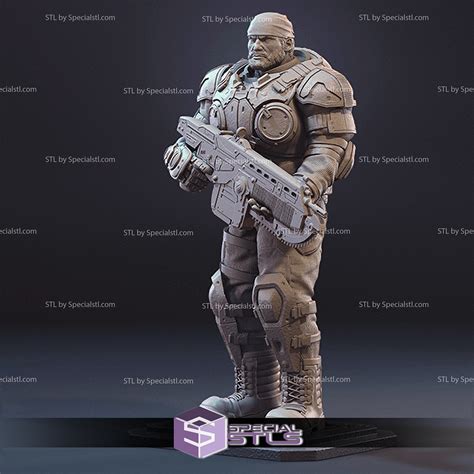 Marcus Fenix Stl Files Standing From Gears Of War 3d Printable Specialstl