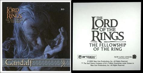 Gandalf #10 Lord Of The Rings : Fellowship Ring 2002 Artbox Action ...