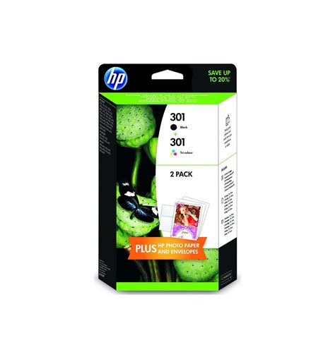 Cartouche HP 301 pack de 2 noir -couleur (cyan, magenta, jaune) original