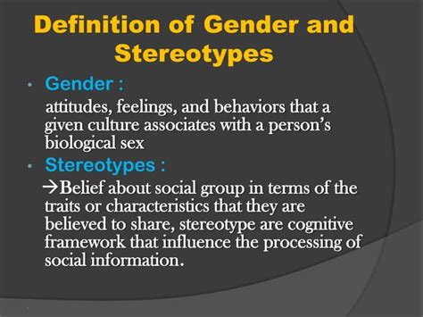 Gender Stereotype Ppt