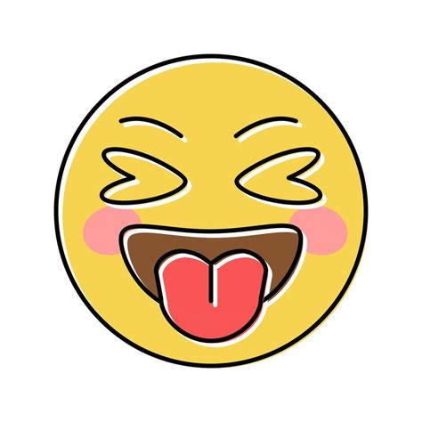 tongue emoji color icon vector illustration 19001027 Vector Art at Vecteezy