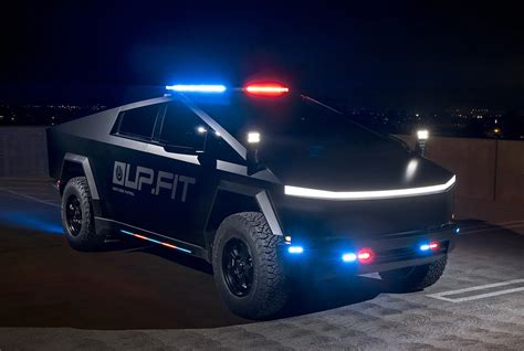 Tesla Cybertruck turned into silent police cruiser