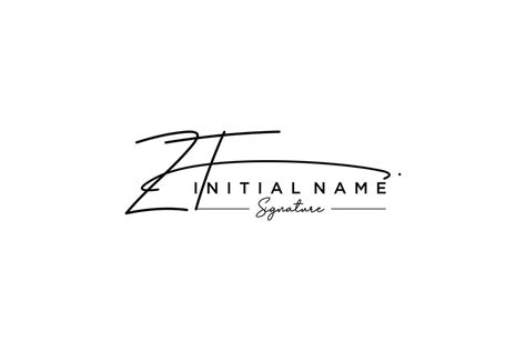 Vecteur De Mod Le De Logo De Signature Zt Initial Illustration