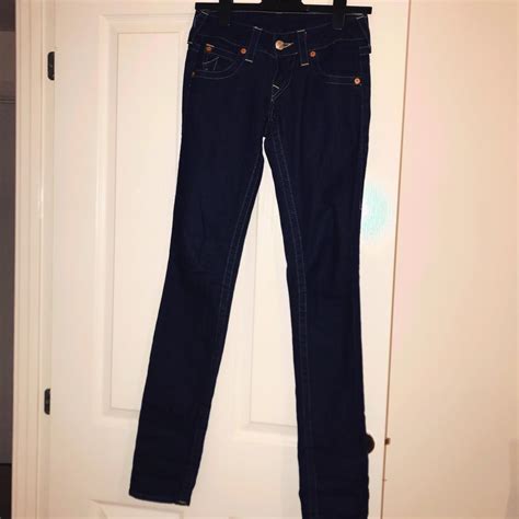 True Religion Dark Denim Wash Jeans Straight Leg Depop