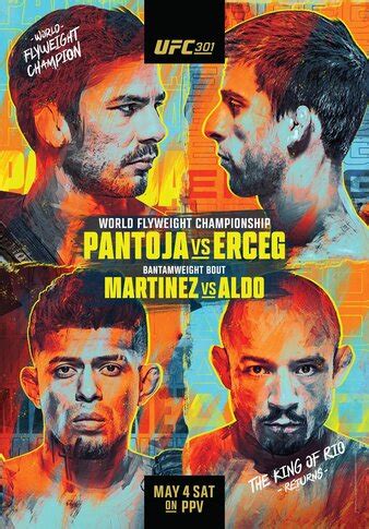 UFC 301: Pantoja vs. Erceg | MMA Event | Tapology