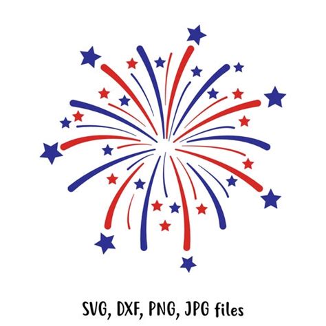 Embellishments Freedom Fireworks Stars And Stripes America Svg File